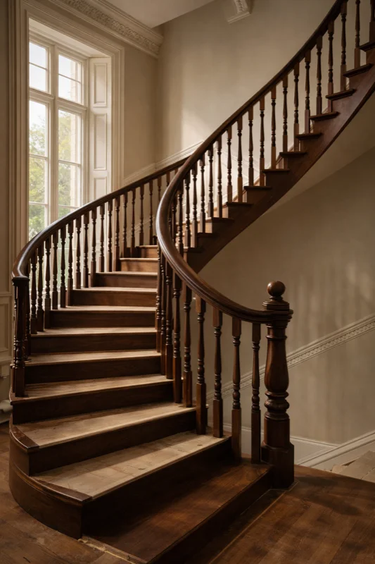 Hardwood staircase build